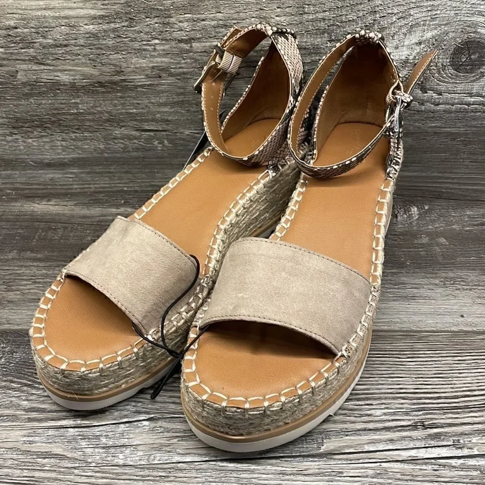 Women's Jean Espadrille Wedges - Universal Thread Gray